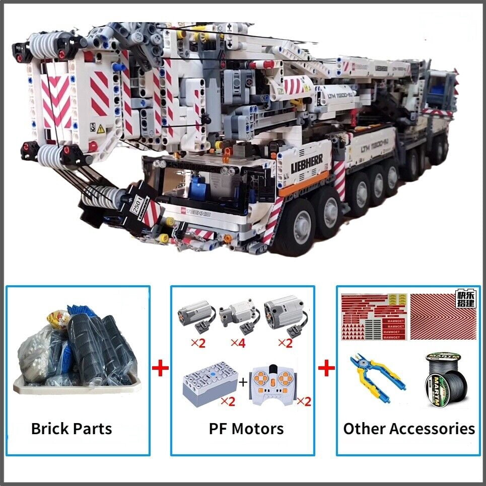 Liebherr LTM 11200 Crane with Power Functions Building Blocks RC MOC Bricks Toys 7900+pcs