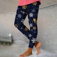 thumbnail image 4 of Besolor Christmas Leggings for Women Snowflake Xmas Trees Printed Holiday Tights High Waisted Workout Gym Pants, 4 of 6