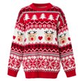 thumbnail image 3 of Suéter de cuello redondo para mujer, suéter holgado de otoño/invierno, suéter de punto de manga larga con estampado navideño, suéter de cuello redondo, suéter para mujer, 3 of 8