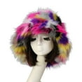 thumbnail image 2 of Yirtree Women's Faux Fur Bucket Hats Fluffy Winter Warm Ear Protection Faux Fur Winter Thermal Women Fisherman Cap for Daily Life, 2 of 8