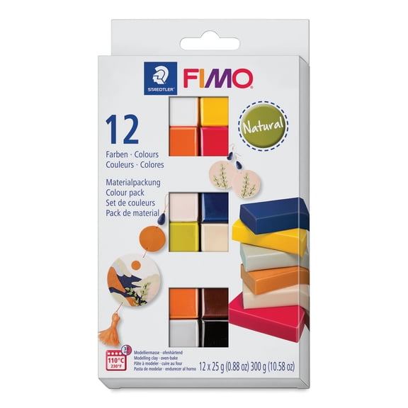 Staedtler Fimo Soft Polymer Clay - Natural Colors, Set of 12