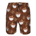 thumbnail image 3 of Zufioo Cute Sloths Bear Relaxing In Coffee Cup for Men's Casual Beach Shorts, Sports Fitness Quick-drying Drawstring Shorts with Pockets for Home Wear-X-Large, 3 of 6