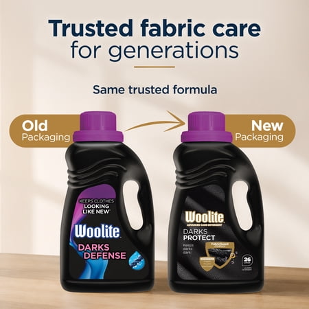 Woolite Darks Defense Liquid Laundry Detergent – Protects Dark Clothes from Fading, 66 Loads, 100oz