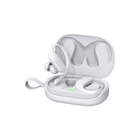 JOGZMZ Long Tolerance Wireless Earphones with High Appearance Value Leather Patterned Bluetooth Earphones Ear Hanging Low Latency Gaming Earphones