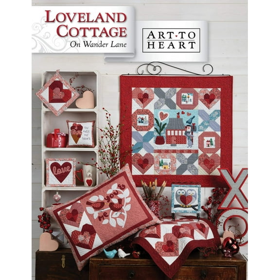 Loveland Cottage on Wander Lane Quilt Pattern (February - Block 2 ) by Nancy Halvorsen of Art to Heart