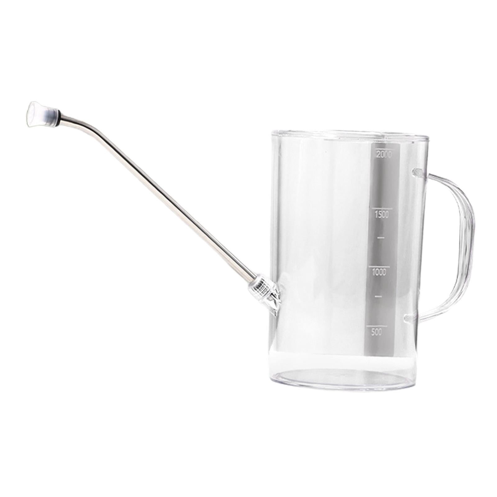 figatia 2000ml Indoor Watering Can Indoor Watering Equipment Portable Plant Watering Can Long Nozzle for Flower Bonsai Indoor Outdoor Clear