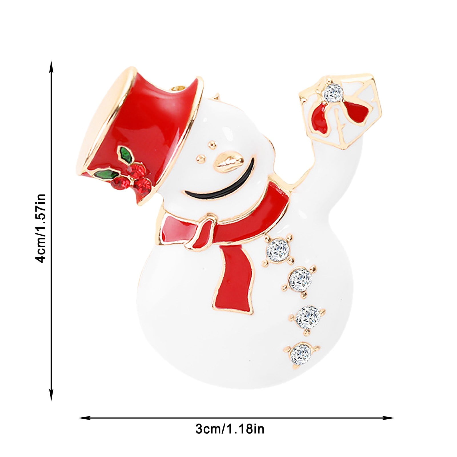 Broche Femme En Forme De Pomme Avec Strass - Accessoire Tendance Pour Chemise, Manteau, écharpe - Idéal Noël, Remise De Diplôme, Mariage - Alliage Et Diamants Synthétiques - 6