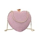 thumbnail image 1 of Bolso de hombro de moda en forma de corazón para mujer | Bolso de mano con correa de cadena | Múltiples opciones de color: Negro, rosa, azul, dorado | Material duradero | Tamaño mediano | Regalo, 1 of 1
