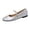 Silver, variant on Womens Classic Mary Jane Flats 2026 Trend Comfortable Low Heel PU Faux Leather Shoes Non-Slip Adjustable Strap Dress Flats for Work Office Casual,Size 6