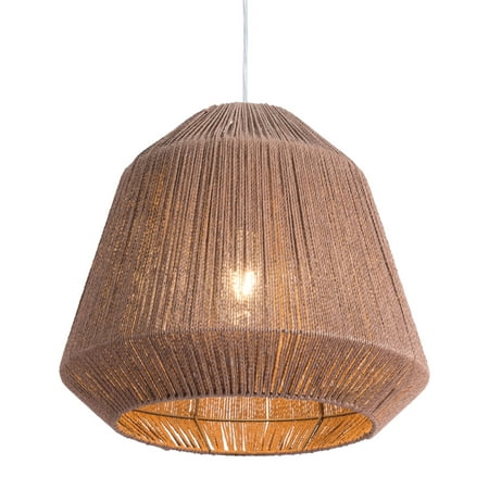 

Pendant Ceiling Light Fixture Steel Metal Rope Brown Living Kitchen Lounge Cafe Bistro Hotel Lobby Hospitality