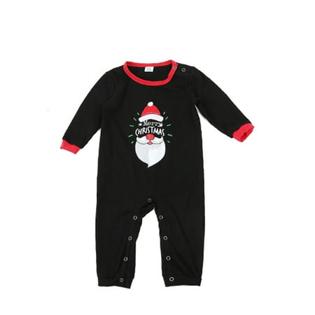 

Nokpsedcb Family Matching Christmas Pajamas Outfits Santa Claus Tops Plaid Pants Sleepwear Set Black-Baby 6-9 Months