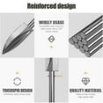 thumbnail image 6 of 7Pcs Wood Carving Bits, 1/8inchShank HSS Engraving Drill Tool Wood Crafts Grinding Accessories with 4486 Chuck,5 X HSS wood carving bits 1 X positioning tool 1 X quick change keyless chuck,Silver, 6 of 8