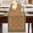 thumbnail image 3 of Table Runners 72 Inches Long Dress Scarves, Brown Red Floral Boho Farmhouse Kitchen/Dining Table Runner, Coffee Tablerunners, Vintage Ethnic Tribe Abstract Art 18x72 Inch, 3 of 9