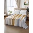 thumbnail image 2 of Twin XL Flat Sheet 66"x102", Brown Gray Soft Lightweight Bedding Flat Sheets Only, Vintage Abstract White Ombre Texture Brushed Microfiber Top Bed Sheet, Breathable StainResistant Bedsheets, 2 of 9