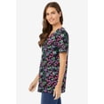 thumbnail image 3 of Woman Within Plus Size Perfect Printed Short-Sleeve V-Neck Tunic, 3 of 6