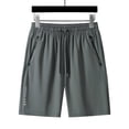 thumbnail image 6 of EOYWHK Beach Shorts with Pockets Elastic Waist Mens Casual Shorts Soft Lightweight Breathable for Basketball Running Gym Active Wear Gray, Size XXL, 6 of 6