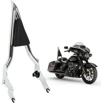 Kojem Detachable Backrest Sissy Bar 28" Chrome for 2009-2024 Harley Touring Models Street Road Electra Glide Road King CVO Ultra Limited Low Back Rest Luggage Rack