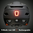 thumbnail image 5 of Ozark Trail Adult Rechargeable Rear Light-Up Black Bike Helmet, 9-Modes, Ages 14+, 5 of 7