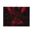 thumbnail image 1 of Fotbe Red Gothic Skeleton Throne Alfombrilla de Secado para Cocina con Estampado, 18x24 Pulgadas, 1 of 7