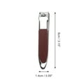 thumbnail image 4 of Unique Bargains 5-piece Set Net Pattern Bag Nail Clippers Set Wine Red, 4 of 7