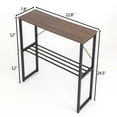 thumbnail image 5 of StorageWorks End Table with Shelf for Bedroom, Walnut Brown, 5 of 6