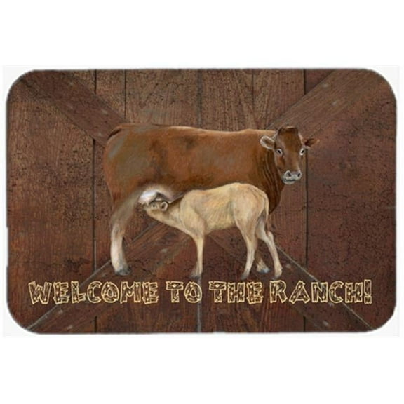 Carolines Treasures Welcome To The Ranch With The Cow And Baby Mouse Pad