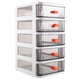 thumbnail image 2 of White Desk Organizer with Drawer Style Storage Case for Makeup and Cotton Swabs 7.5 x 4.2 x 5.3 inches, 2 of 5