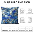 thumbnail image 5 of Acheng Short Plush Pillowcase 1 Piece Gold and Blue Abstract Art White, 5 of 5