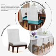 thumbnail image 5 of White Burlap Texture Chair Back Cover for Dining Room, Farmhouse Vintage White Removable Kitchen Chair Slipcovers, Washable Seat Protector for Restaurant Party Banquet Wedding Décor, 5 of 9