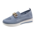 thumbnail image 2 of YOUYEDIAN Womens Orthopedic Shoes Arch Support Slip on Non Slip Tennis Shoes Wide Width Knitted Mesh Stretch Walking Shoes Soft 2026 New Orthopedic Shoes (Blue), 2 of 7