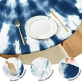 thumbnail image 4 of Blue White Tie Dye Mandala Pattern Round Fitted Tablecloth with Elastic Edge,Dining Table Cover Waterproof,Outdoor Round Tablecloth for Camping,Dining,Indoor and Outdoor, 4 of 7