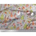 thumbnail image 2 of Soimoi Velvet Fabric Gift Box,Snowman & Tree Christmas Printed Fabric 1 Yard 58 Inch Wide, 2 of 3