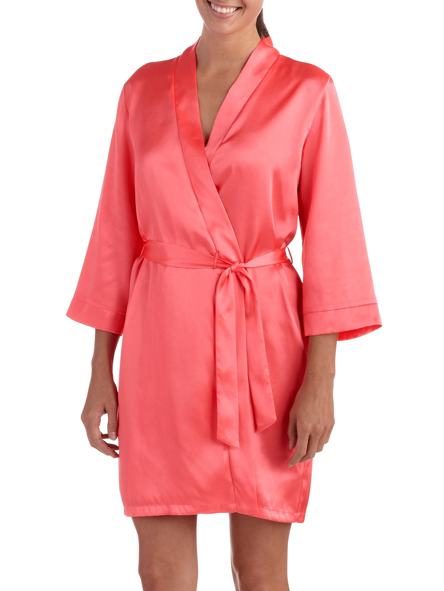 Women's Satin Robe With Belt