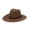 Bronze, variant on Fashion Vintage Classic Cowboy Hat for Women and Men Solid Color Western Sun Hat with Weaving Rope Unisex Retro Party Hat