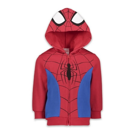 Marvel Spiderman Venom Spiderverse Boys Fleece Zip-up Costume Hoodie