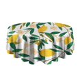 thumbnail image 4 of Nappe Ronde Mignonne avec Citrons, Nappe Résistante aux Plis en Polyester, Nappe Imperméable et Réutilisable pour Décorations de Mariage, d'Anniversaire et de Fête du Thé (Ronde, 60x60 Pouces), 4 of 6