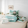 thumbnail image 6 of Manfei Christmas Snowman Child 7 Pieces Bedding Comforter Set, Jungle Magic Reindeer Full Bedding Set, Happy New Year Reversible Fitted Sheet Flat Sheet, Breathable Home Decor, 6 of 8