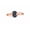 Black Vermeil, variant on Vintage Alexandrite Art Deco Wedding Ring for Women , June Birthstone Bridal Ring with Zircon Accent Size :- 6.5