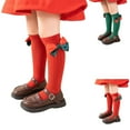 thumbnail image 4 of Odeerbi Christmas Cotton Socks for Kids Boys Girls Cute Bow Soft Over The Calf Socks Children's Casual Lace Stocking Socks, 4 of 4
