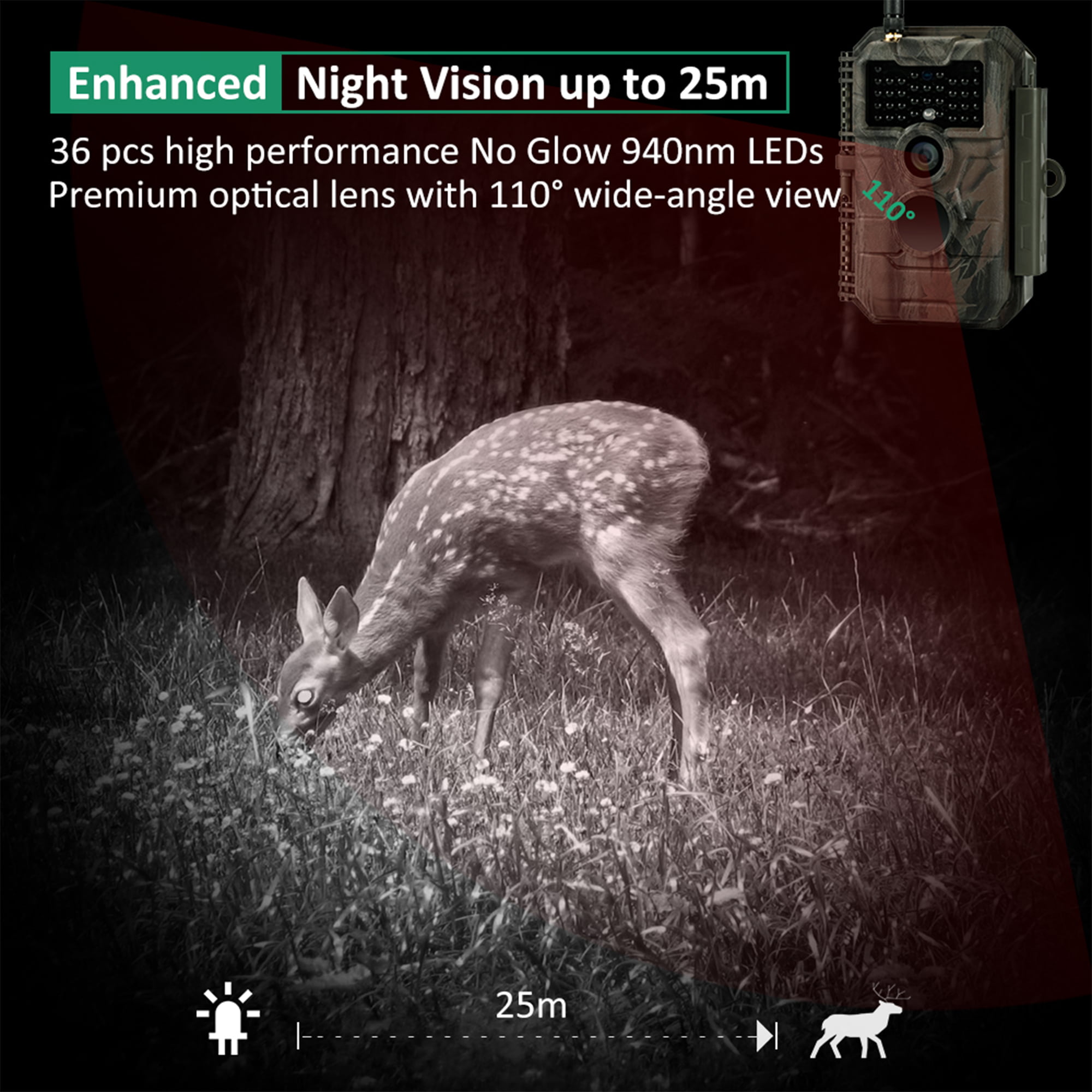 Details about   Trail Camera 24MP Security Game Hunt Cam 1080P Infrared No Glow 110° Boly Lens 