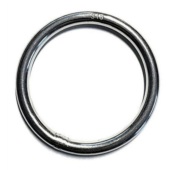 US STAINLESS Stainless Steel 316 Round Ring Welded 6mm x 50mm ID (1/4" x 2") Marine Grade