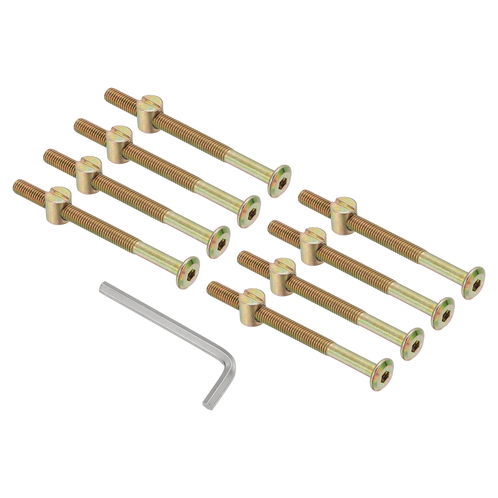 Cam Locks Mardatt 270Pcs 3 In 1 Furniture Connecting Kit With 3 Sizes Wood  Dowel Pins, Nickel Plated Cam Lock Nuts Fittings Pre-Inserted Nut Screws  Bolts Fasteners Connectors For Furniture Cabinets Drawer, image size:1600x1600