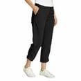 thumbnail image 3 of Eddie Bauer Women's Ripstop Stretch Capri Pants Stormrepel Pocket, Black 6, 3 of 6