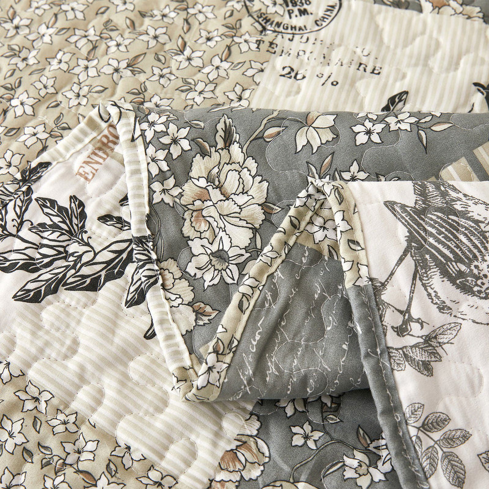 Reversible Lightweight Quilts 3pcs Bedding Set Multi Patterned Coverlet