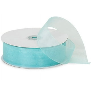 Pack of 1, Teal Blue Sheer Organza Ribbon, 1-1/2 x 100 Yards For Making  Hair Bows, Accenting Crafts & Clothing, & Making Bow Package 