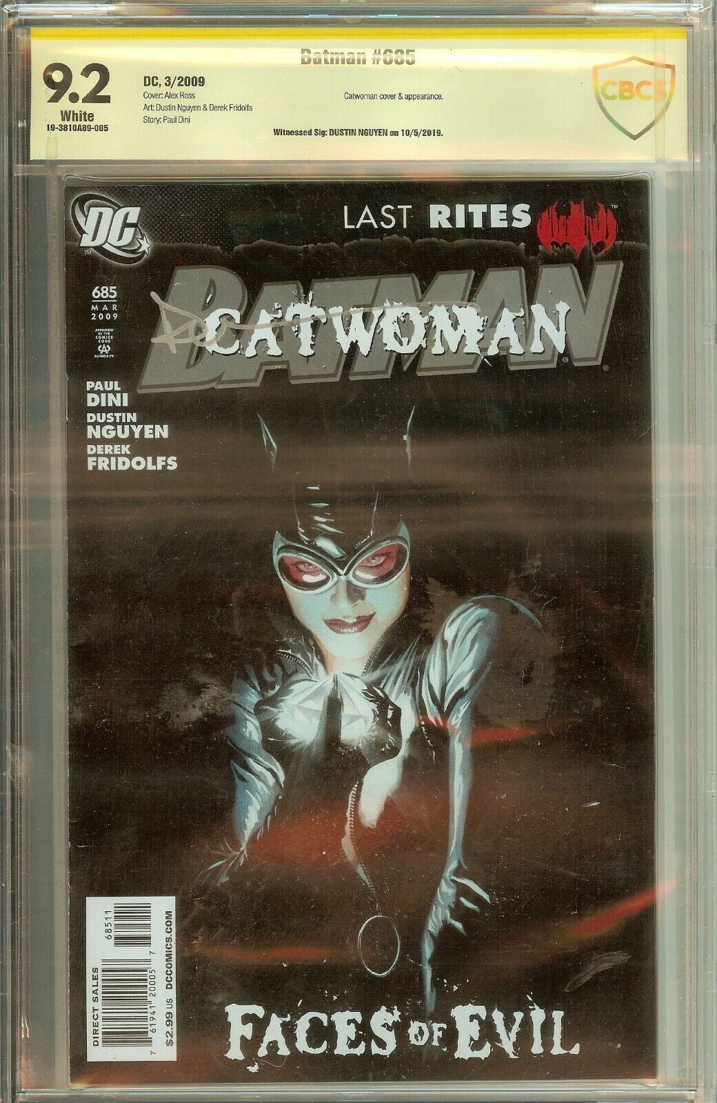 Batman #685 Alex Ross Cover CBCS 9.2 Signed Dustin Nguyen