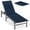 Blue, variant on Harbweb Quick Dry 5-Position Adjustable Aluminum Outdoor Lounge Chairs Set of 2 with Pillow, Khaki