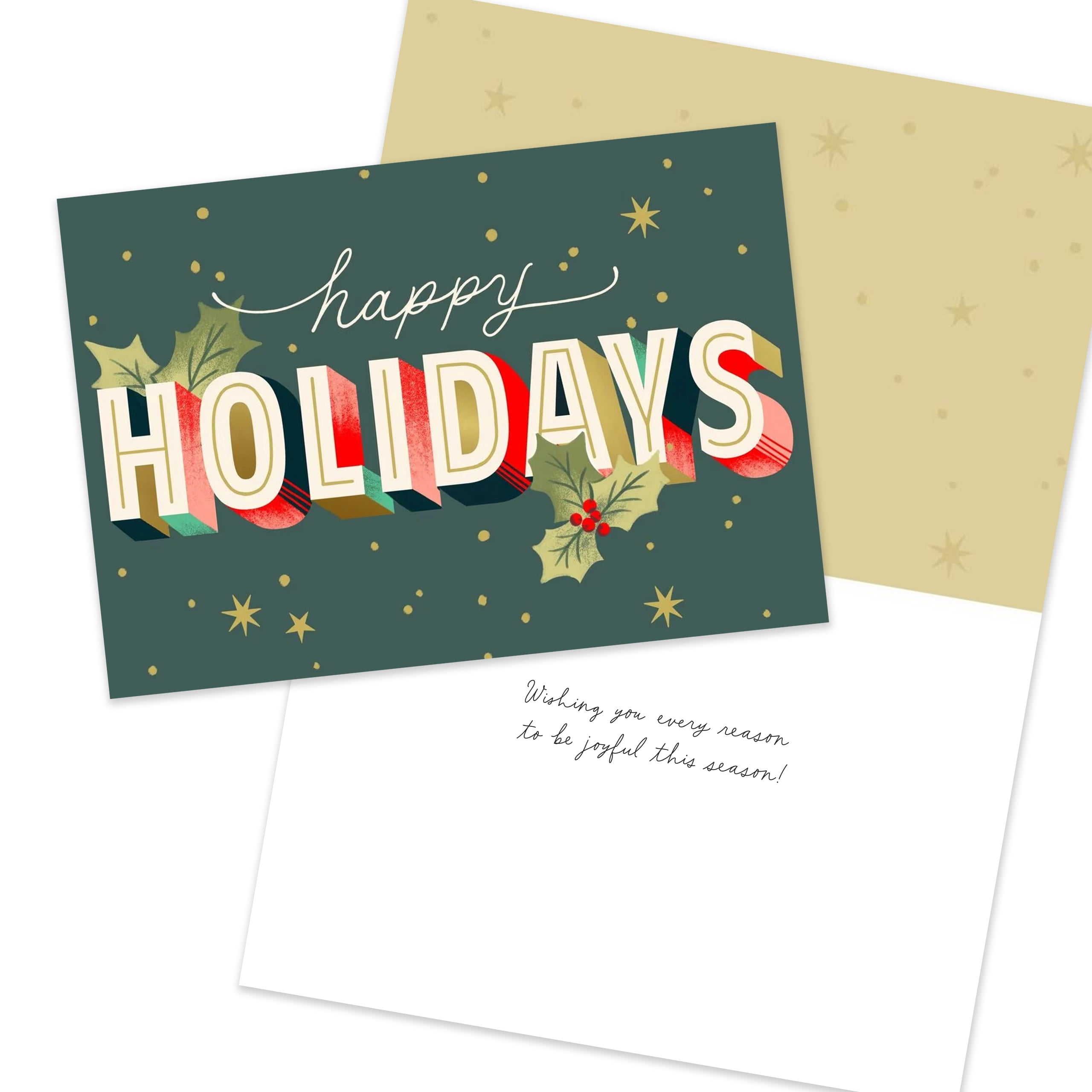Hallmark Business Bulk Assorted Happy Holidays Cards (Season's Greetings), 100 Pack