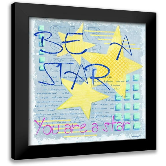 Phillips, Anita 20x20 Black Modern Framed Museum Art Print Titled - Be a Star
