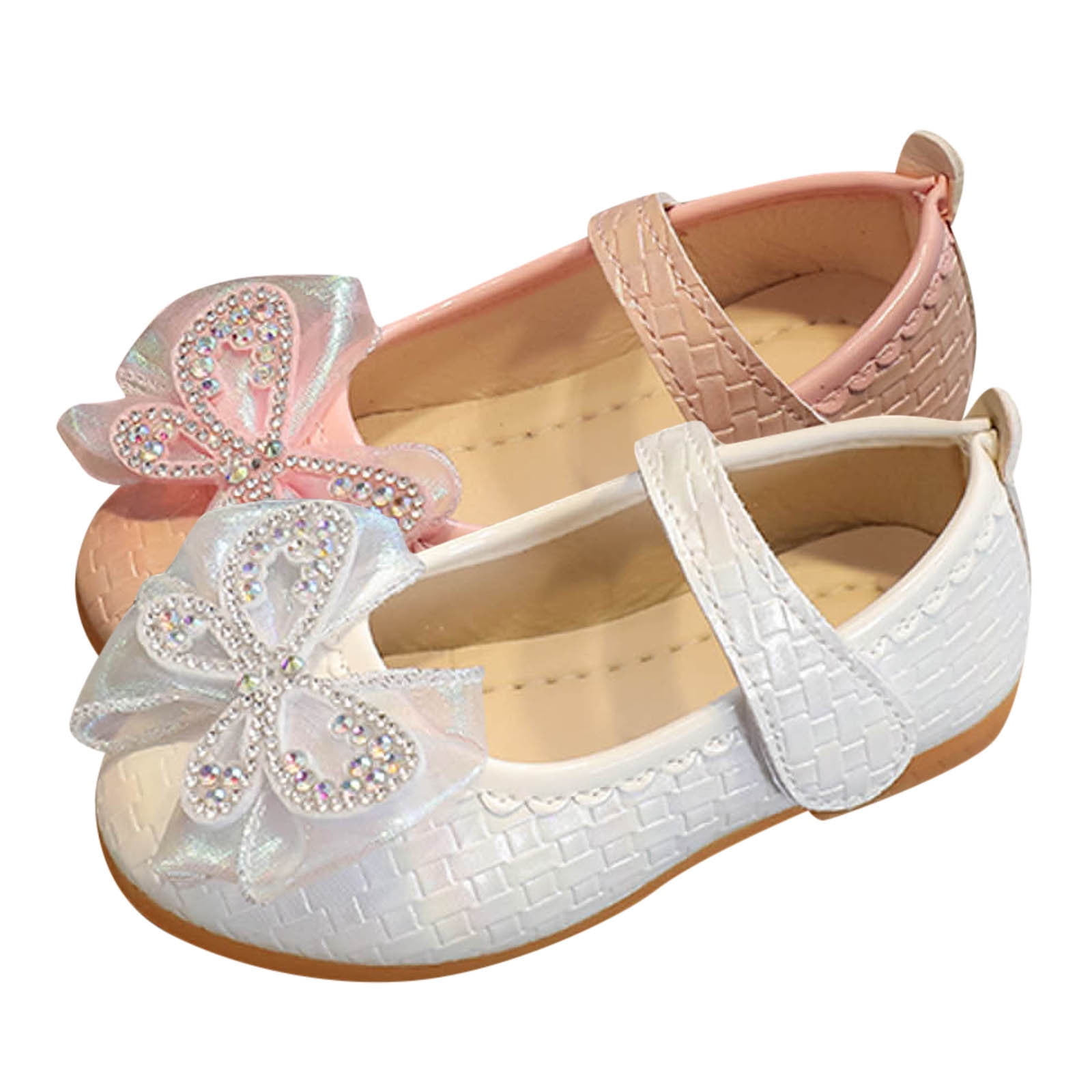 B91xZ Toddler Girl Dress Shoes Toddler Little Big Kid Girls Wedding Sandals White 6.5
